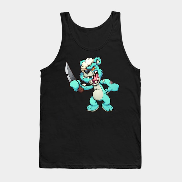 Evil Teddy bear Tank Top by memoangeles